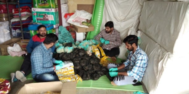 Basohali  youths distributed ration to needy people